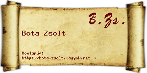 Bota Zsolt névjegykártya