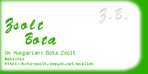 zsolt bota business card